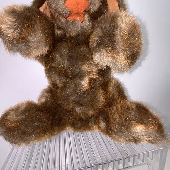 Folkmanis Hand Puppet Sitting Dog Brown Plush 14" with Back Pocket - Picture 5 of 15